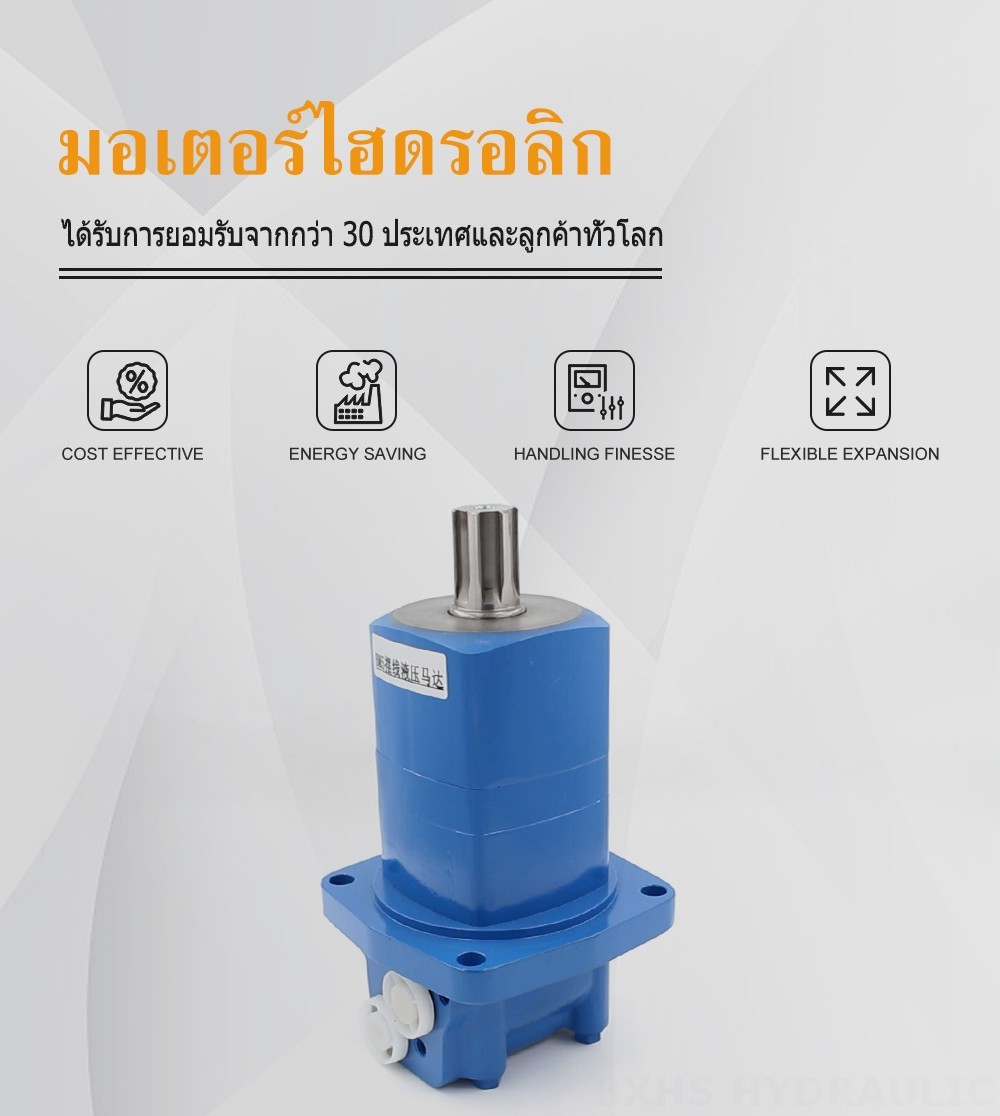 มอเตอร์ไฮดรอลิกแบบไซคลอยด์ BM5 80 ซีซี/รอบ 75 ลิตร/นาที มอเตอร์ไฮดรอลิก